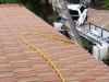 terracotta roof tiles after cleaning